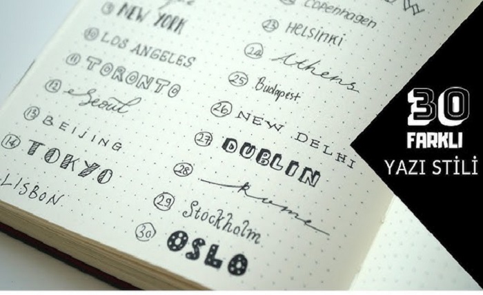 farklı yazı stilleri