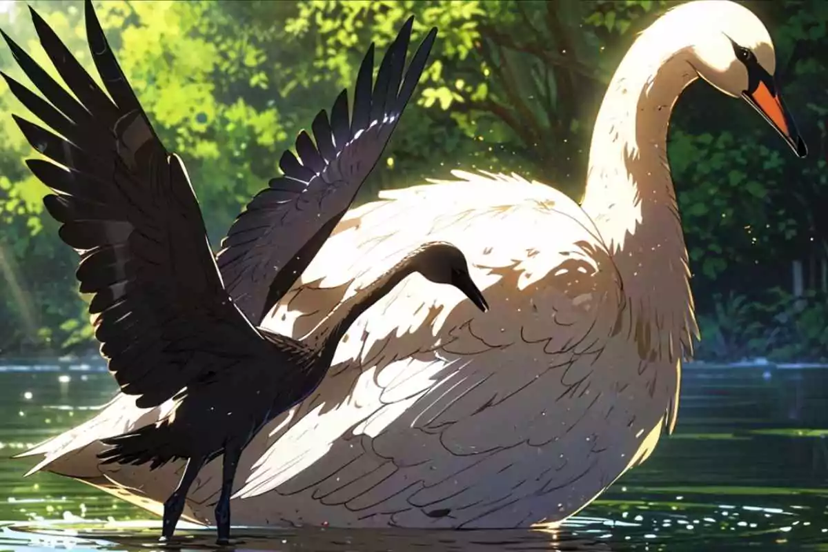 The Kind Swan and the Crow