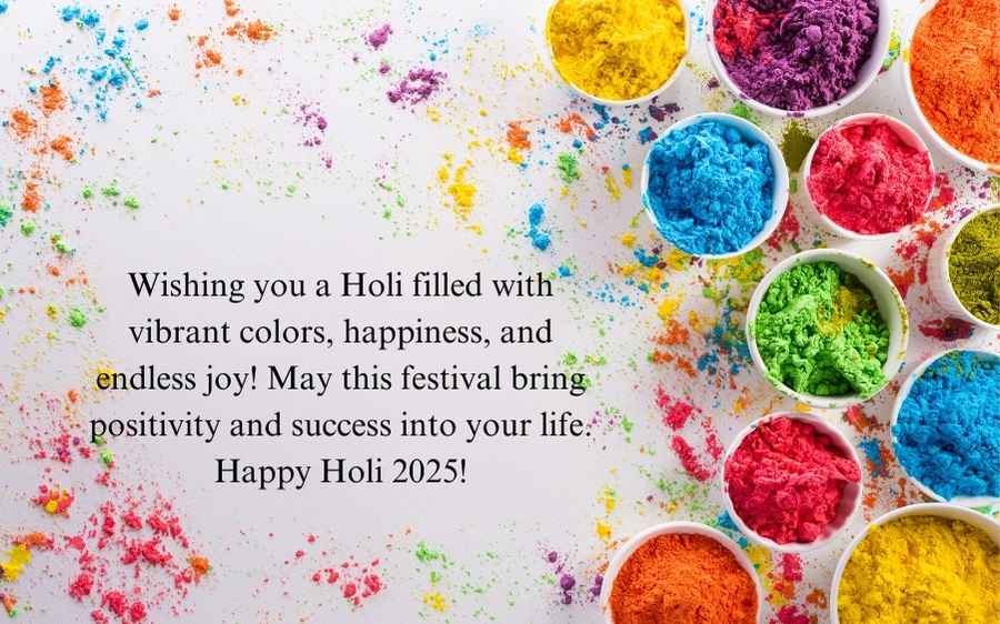 holi message in english 2025